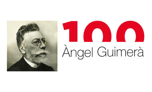 Logotip Any Guimerà © Retrat d’Àngel Guimerà. 1908 – 1912. Font: Arxiu Fotogràfic de Barcelona